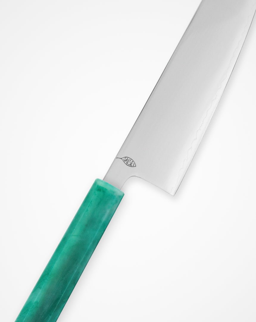 Kokkekniv 210 mm, SAISEI IRO Sjøgress Gyuto tomatosharp