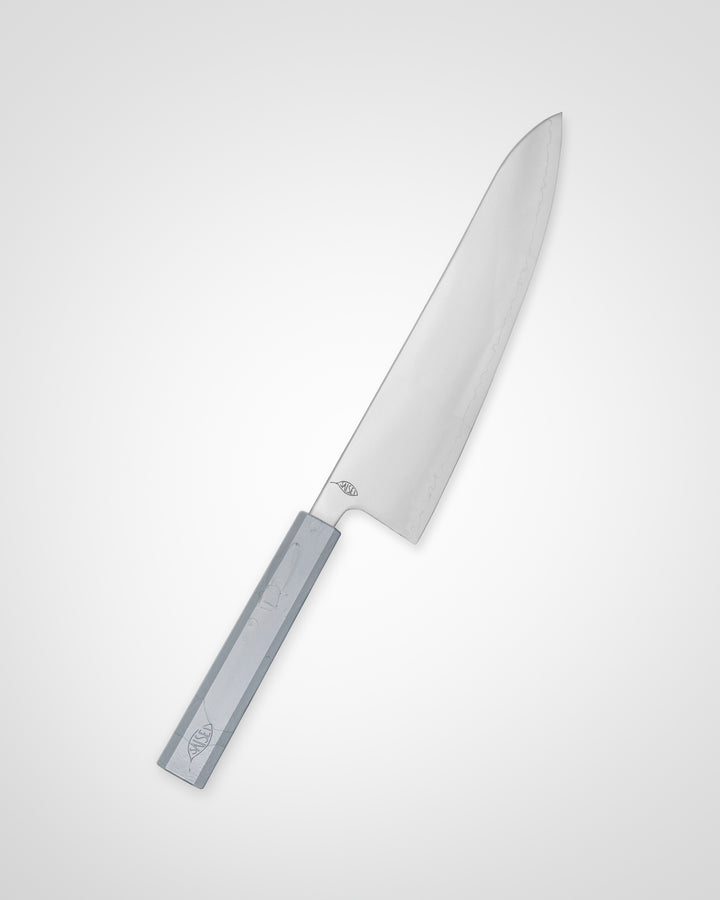Kokkekniv 210 mm, SAISEI IRO Sølv Gyuto tomatosharp