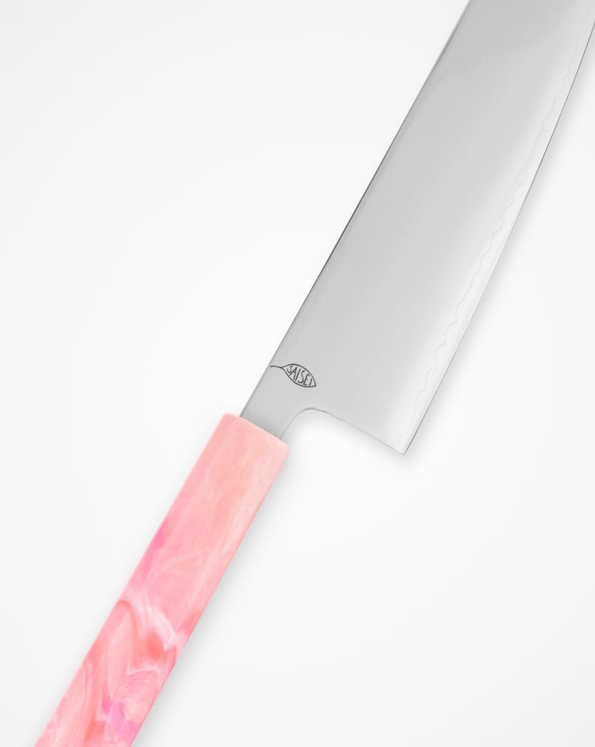 Kokkekniv 210 mm, SAISEI IRO Sukkerspinn Gyuto tomatosharp