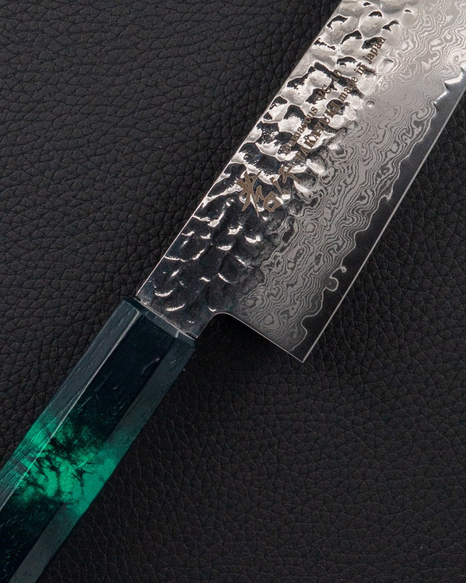 SAKAI TAKAYUKI Nanairo VG10 Damascus Green Gyuto 210 mm tomatosharp