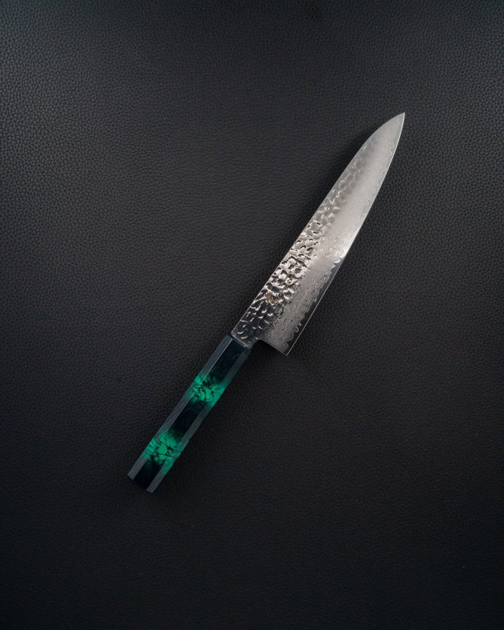 SAKAI TAKAYUKI Nanairo VG10 Damascus Green Gyuto 210 mm tomatosharp