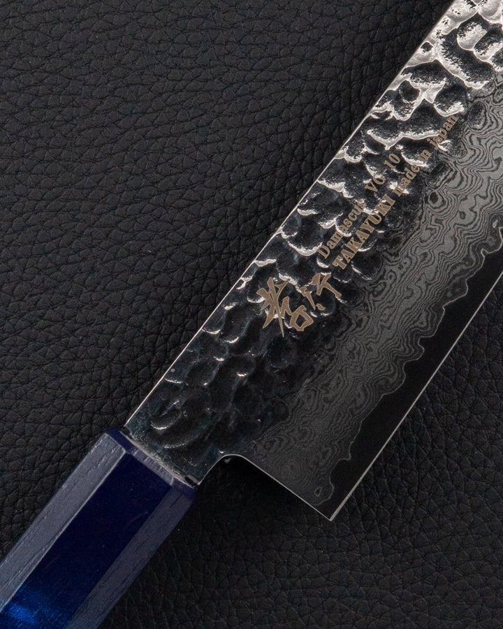 SAKAI TAKAYUKI Nanairo VG10 Damascus Blue Gyuto 210 mm tomatosharp