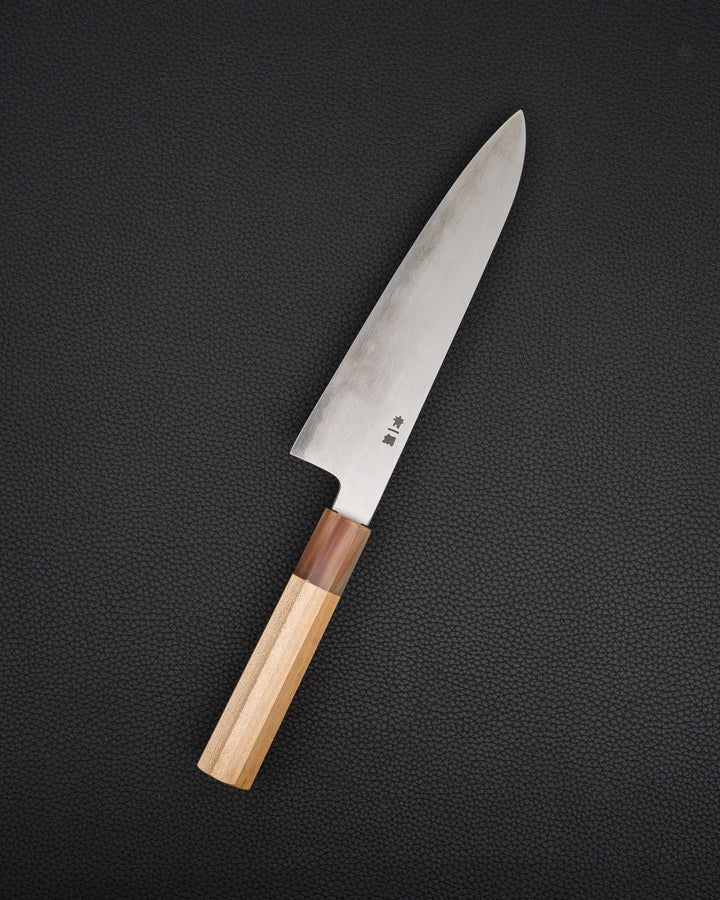 Kokkekniv 210 mm, SATOSHI NAKAGAWA Bokashi Blue 1 Magnolia Gyuto Satoshi Nakagawa
