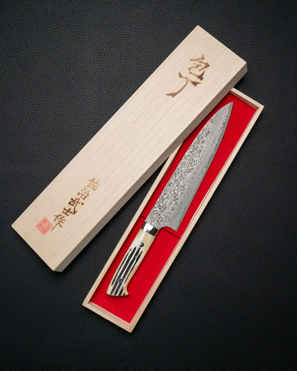 TAKESHI SAJI R2 Damascus Black Gyuto 210 mm tomatosharp