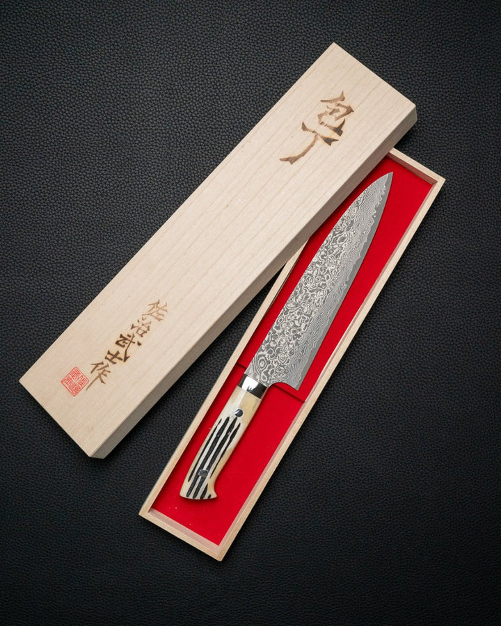 TAKESHI SAJI R2 Damascus Black Gyuto 210 mm tomatosharp