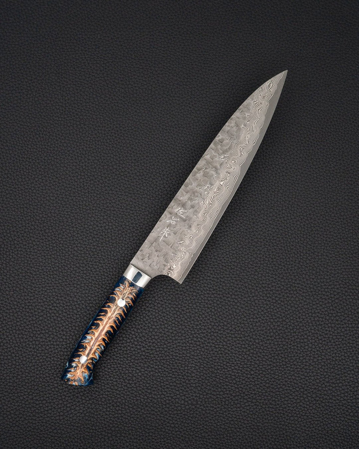 Kokkekniv 210 mm, TAKESHI SAJI V10 Cross Blue Pine Gyuto Takeshi Saji