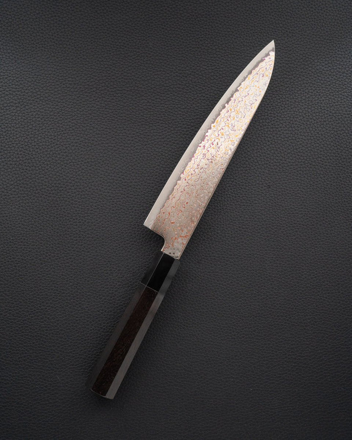 HATSUKOKORO Kujaku V-Toku2 Rainbow Damascus Gyuto 240 mm tomatosharp