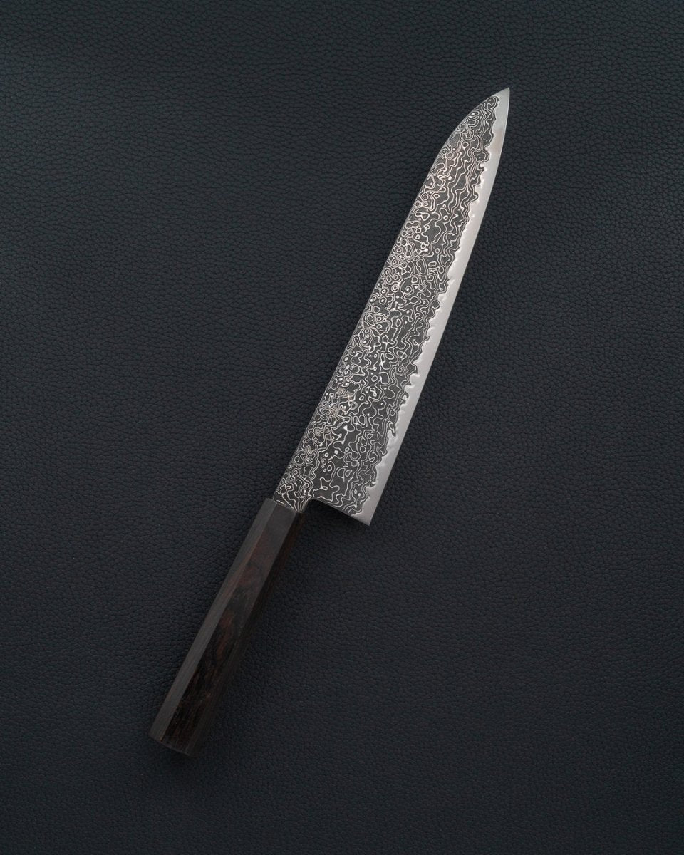 HATSUKOKORO Ryuhyo Kurozome SG2 Damascus Gyuto 240 mm tomatosharp