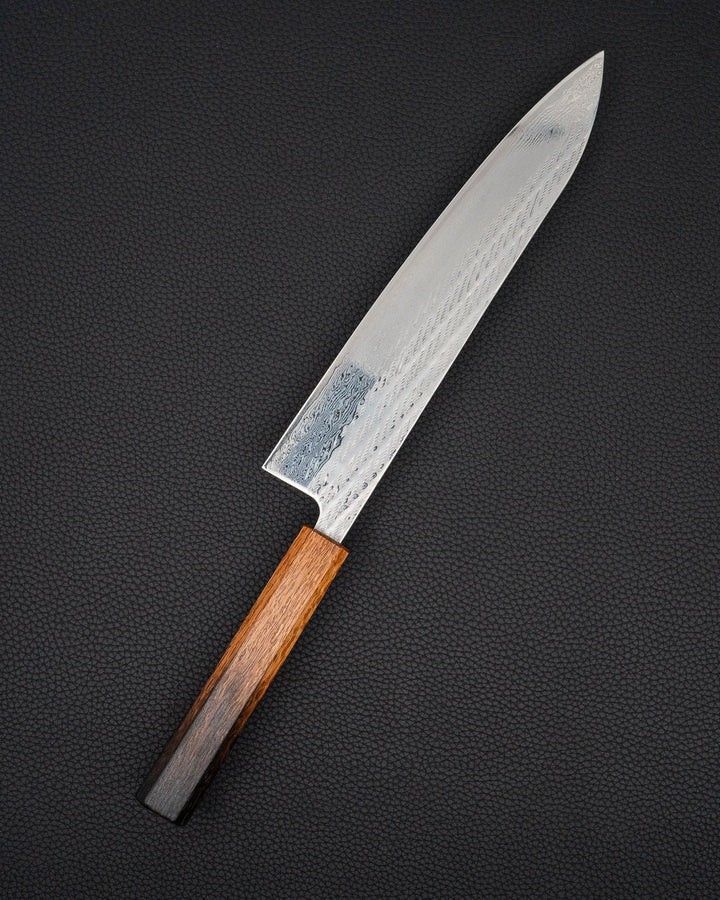 Kokkekniv 240 mm, TSUNEHISA A10 Nawame Burnt Oak Gyuto Tsunehisa