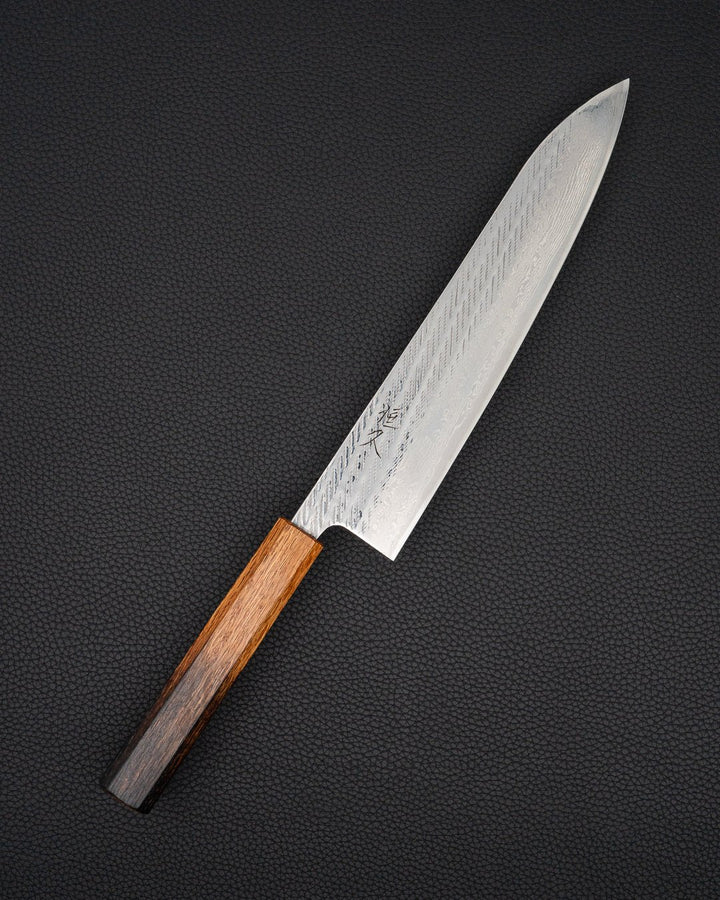 Kokkekniv 240 mm, TSUNEHISA A10 Nawame Burnt Oak Gyuto Tsunehisa