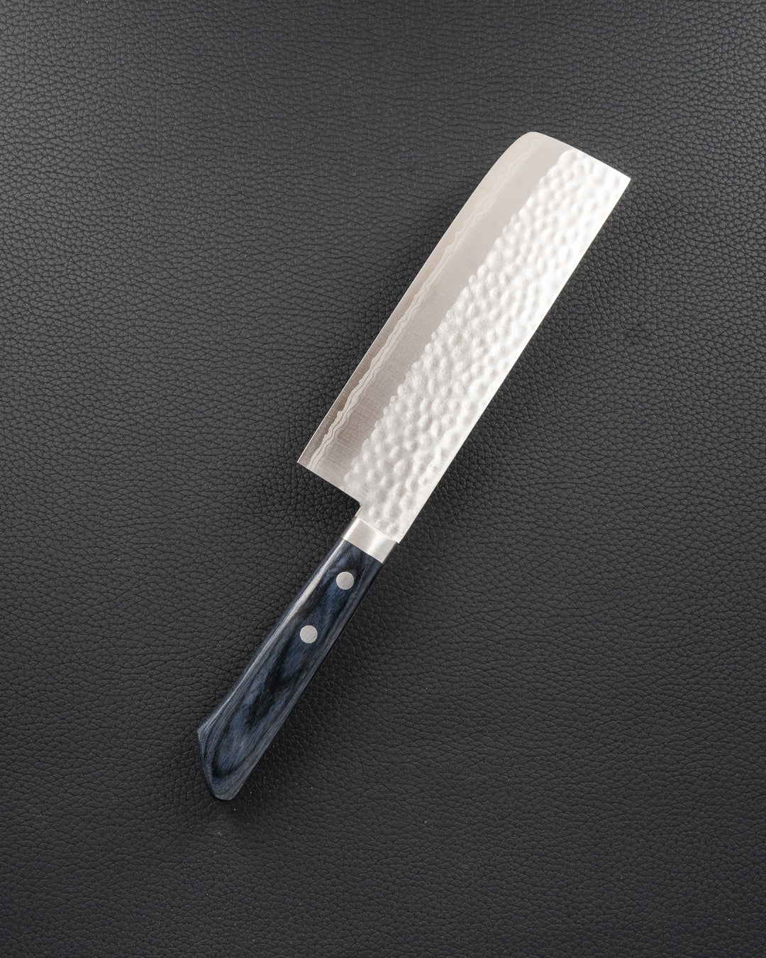 MASUTANI VG10 Damascus Tsuchime Blue Nakiri 165 mm tomatosharp