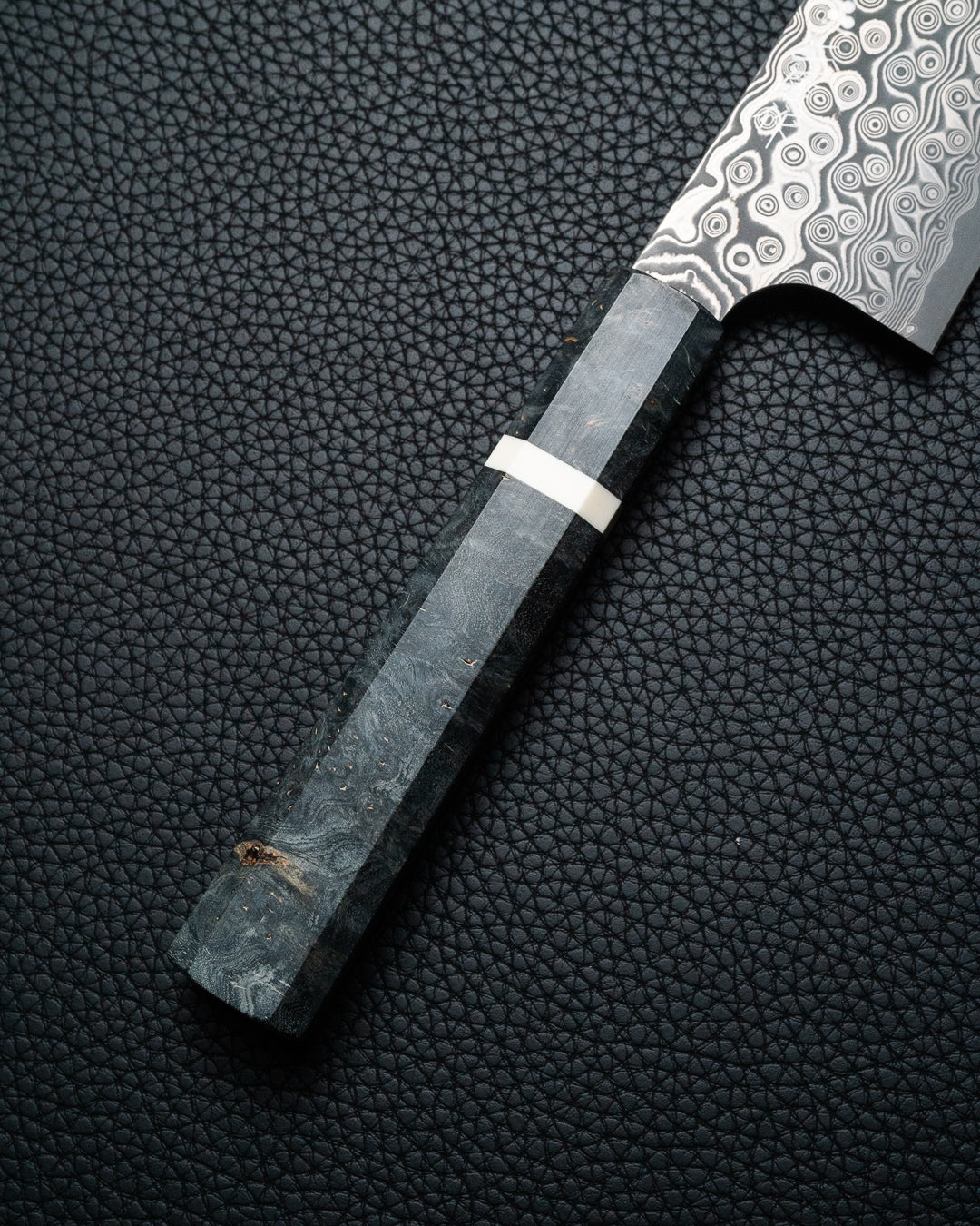 NIGARA HAMONO "Anmon" Raindrop Damascus Kiritsuke Gyuto 210 mm