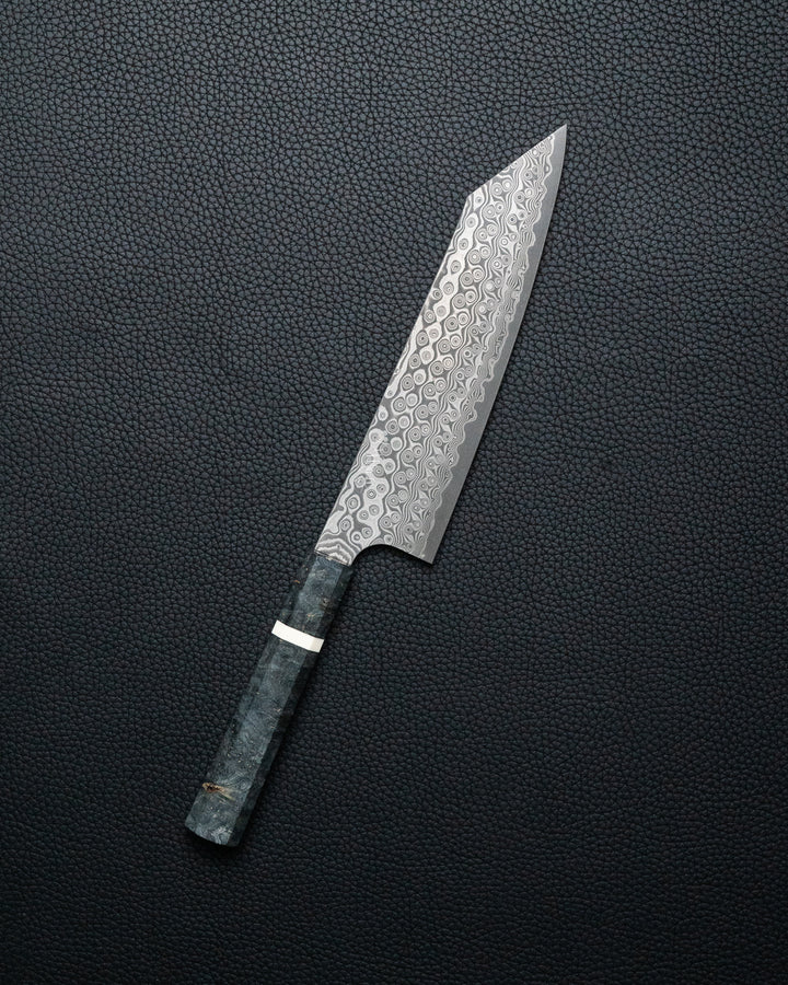 NIGARA HAMONO "Anmon" Raindrop Damascus Kiritsuke Gyuto 210 mm