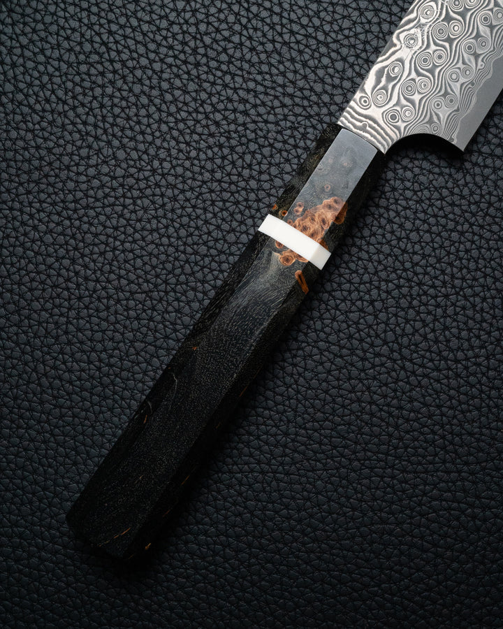 NIGARA HAMONO "Anmon" Raindrop Damascus Kiritsuke Sujihiki 255 mm