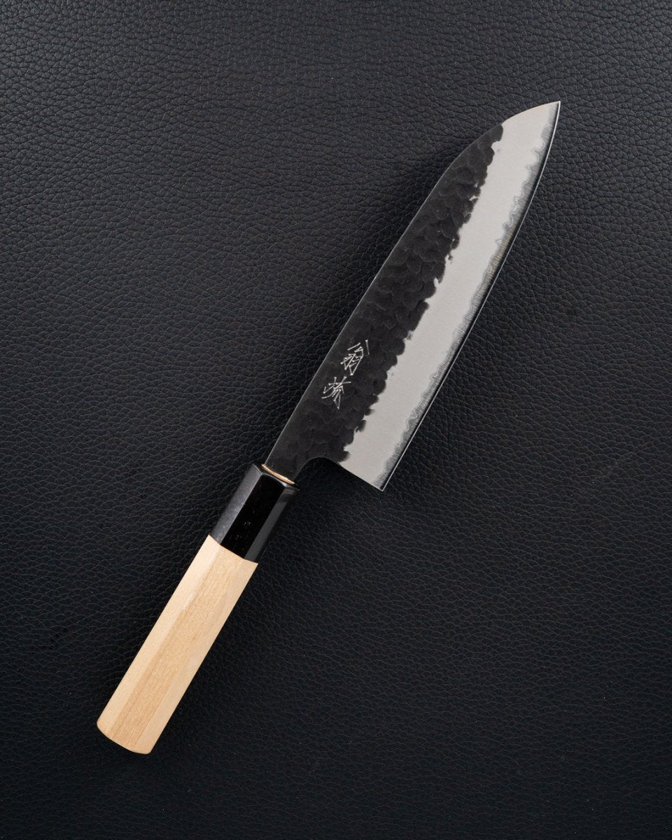 OUL Aogami Super Kurouchi Tsuchime Santoku 165 mm tomatosharp