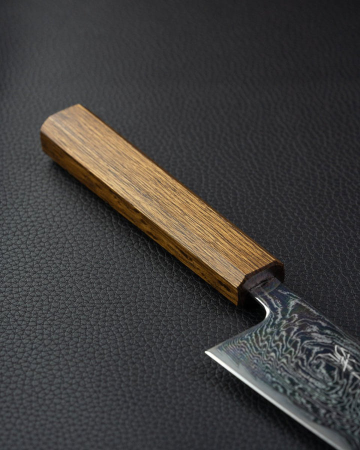 OUL Black Oak Uzu Damascus Gyuto 210 mm tomatosharp