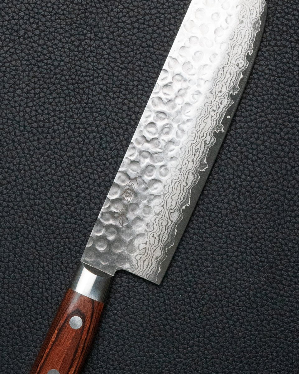 OUL Classic Damascus Tsuchime Nakiri 180 mm tomatosharp
