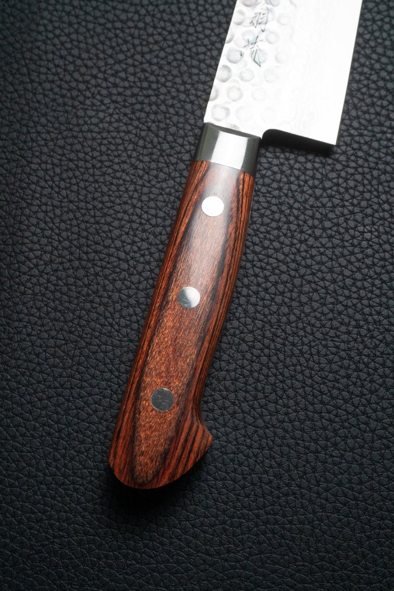 OUL Classic Damascus Tsuchime Nakiri 180 mm tomatosharp