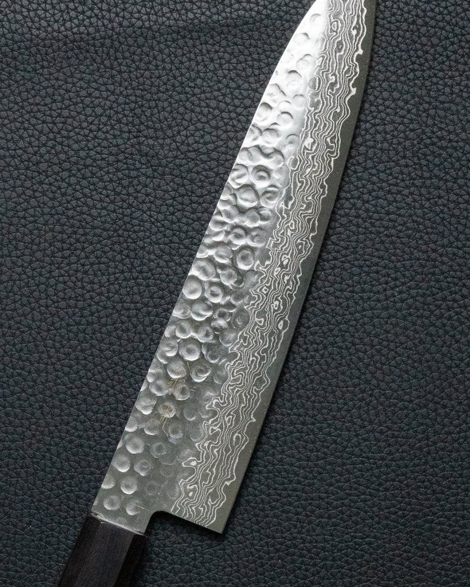 OUL Rosewood Damascus Tsuchime Gyuto 210 mm tomatosharp