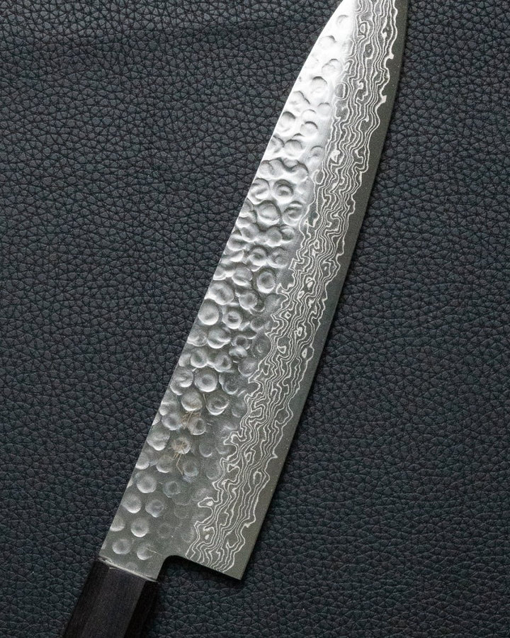 OUL Rosewood Damascus Tsuchime Gyuto 210 mm tomatosharp