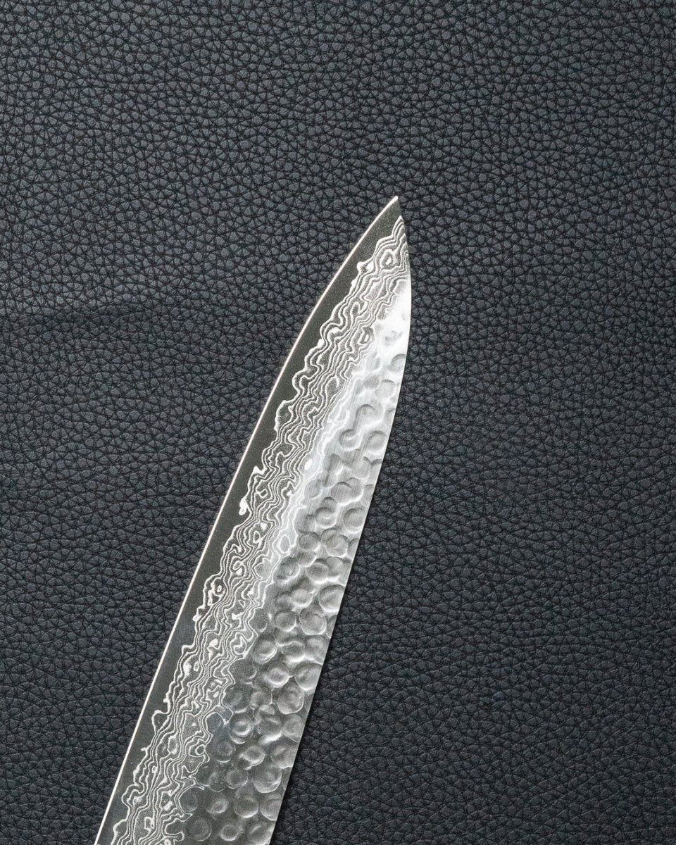 OUL Rosewood Damascus Tsuchime Gyuto 210 mm tomatosharp