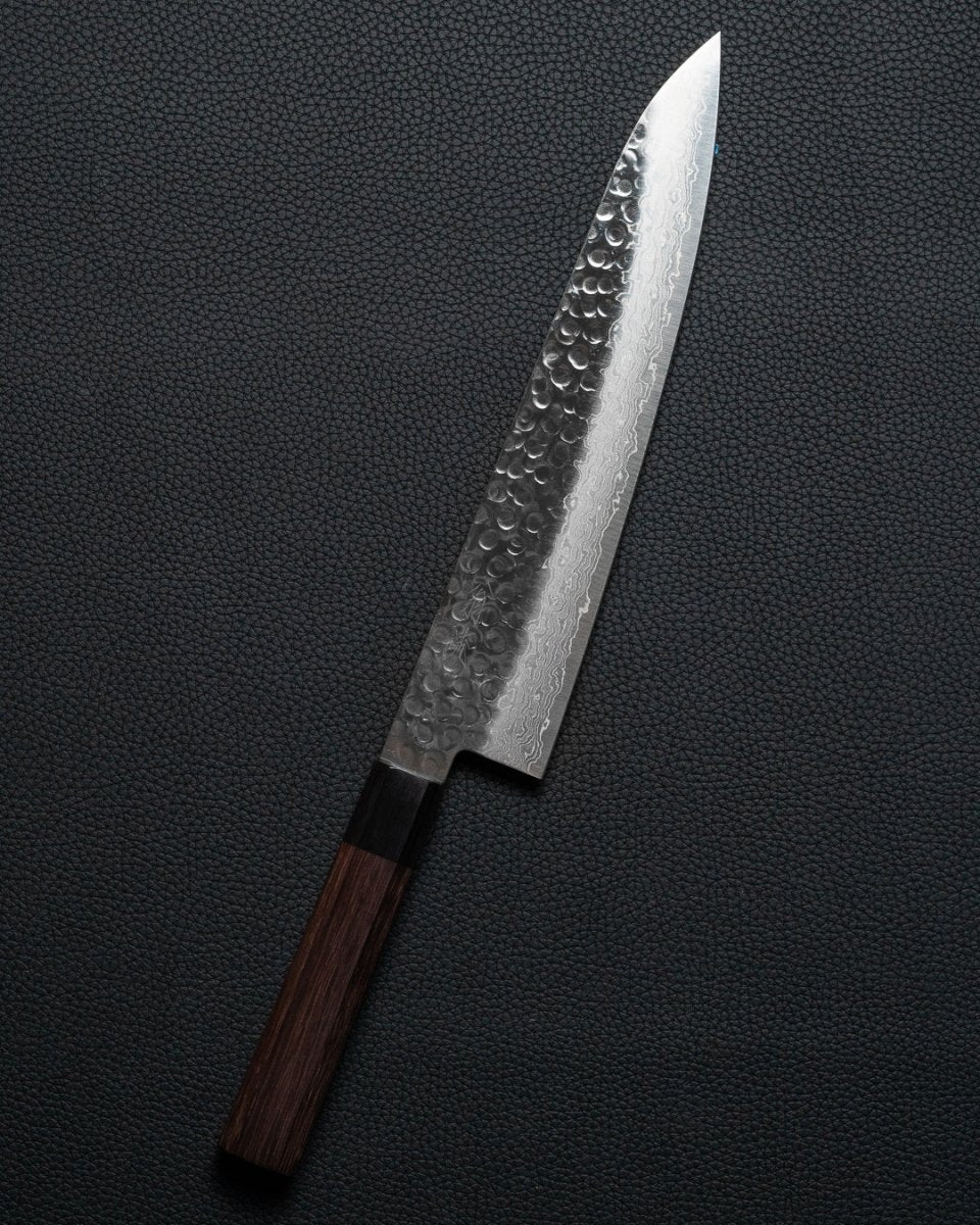 OUL Rosewood Damascus Tsuchime Gyuto 240 mm tomatosharp