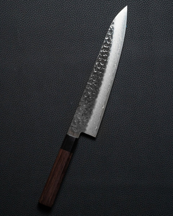 OUL Rosewood Damascus Tsuchime Gyuto 240 mm tomatosharp