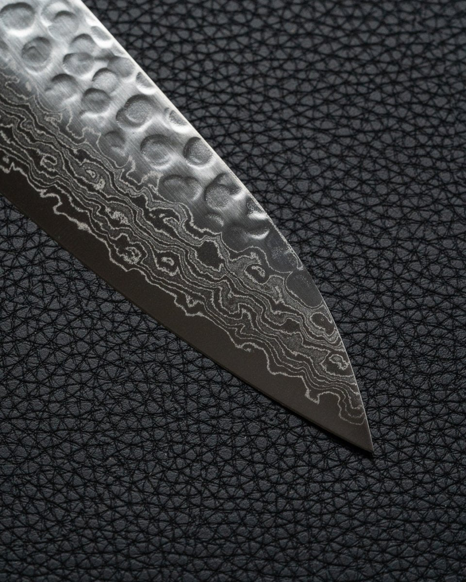OUL Rosewood Damascus Tsuchime Gyuto 240 mm tomatosharp