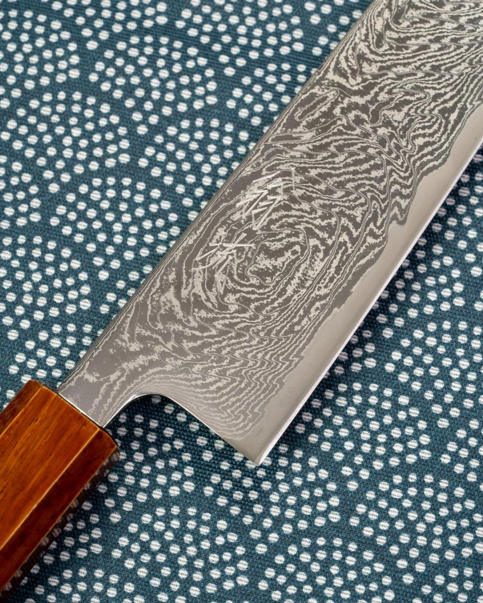OUL Urushi Uzu Damascus Bunka 170 mm tomatosharp