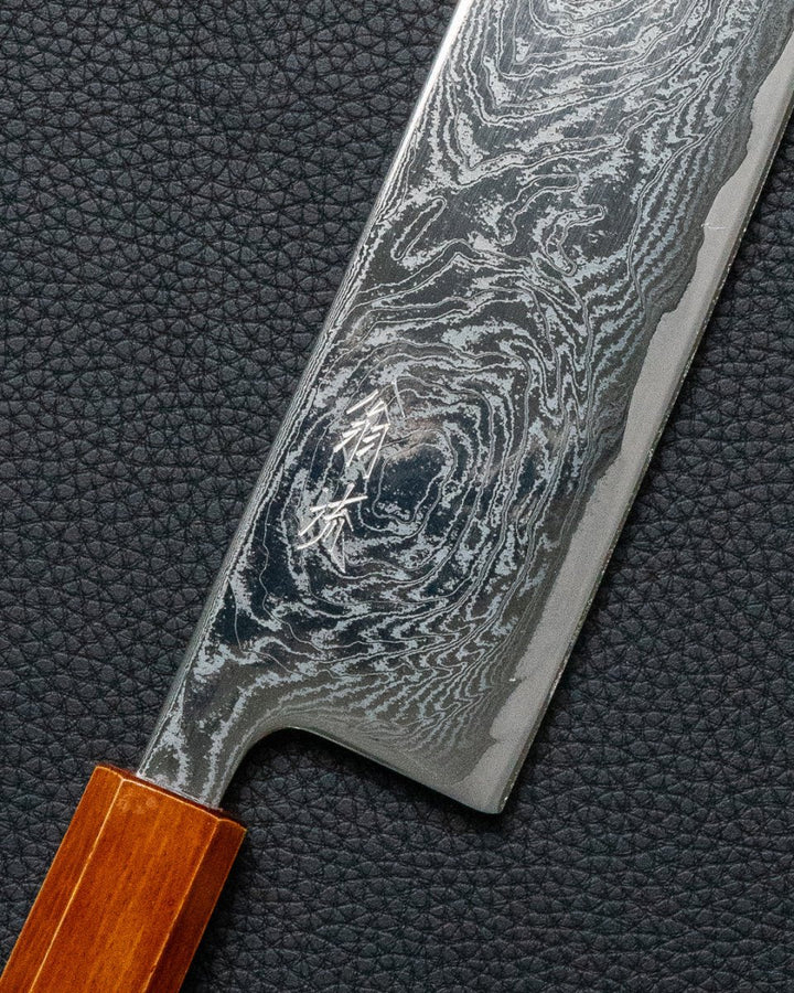 OUL Urushi Uzu Damascus Nakiri 165 mm tomatosharp