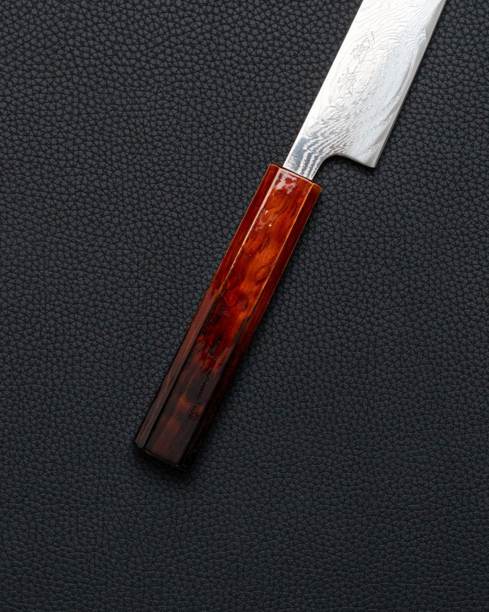 OUL Urushi Uzu Damascus Sujihiki 240 mm tomatosharp