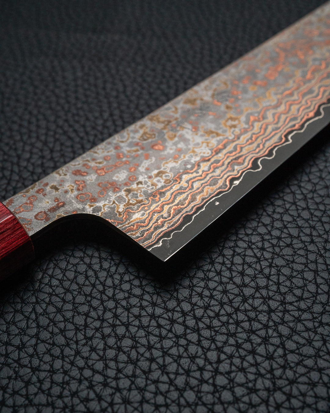 TAKESHI SAJI Rainbow Damascus Nashiji Gyuto 210 mm