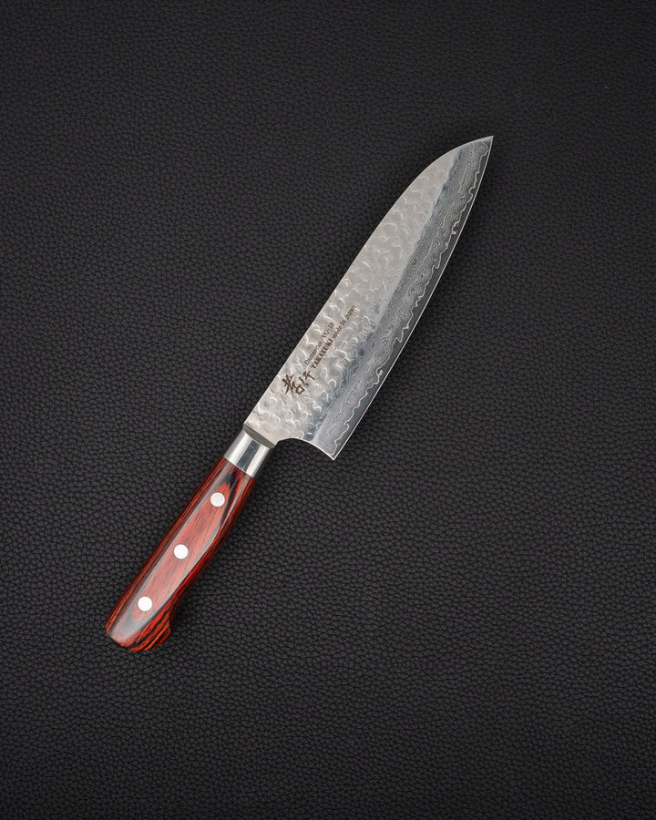 Kokkekniv 180 mm, SAKAI TAKAYUKI VG10 Damascus Santoku tomatosharp