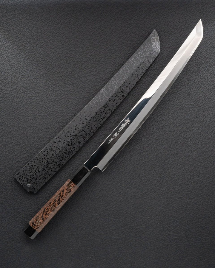 SAKAI TAKAYUKI Zangetsu Ginsan Mirror Sakimaru 330 mm tomatosharp