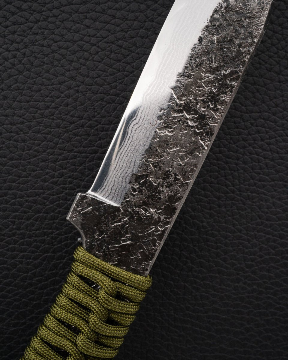 SEKI KANETSUNE Karasu Damascus Blue Steel Turkniv 120 mm tomatosharp