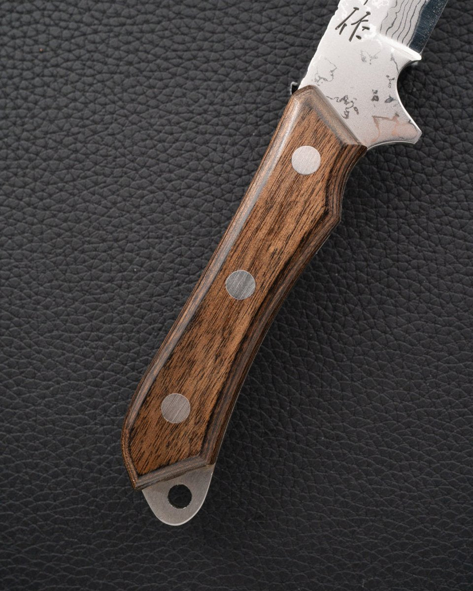 SEKI KANETSUNE Seseragi Damascus Blue Steel Turkniv 70 mm tomatosharp