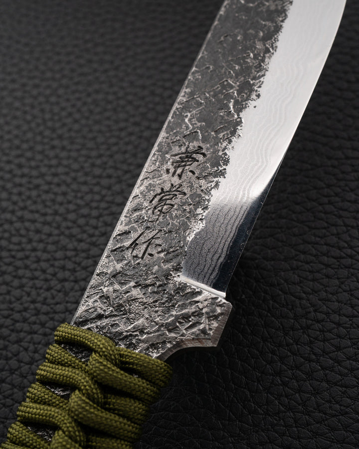 SEKI KANETSUNE Karasu Damascus Blue Steel Turkniv 120 mm