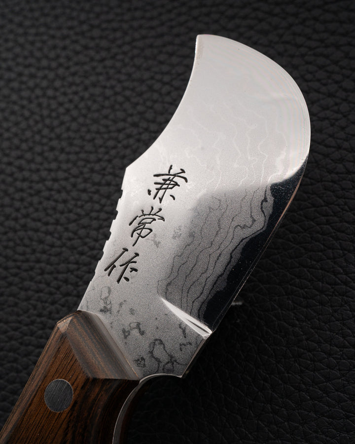 SEKI KANETSUNE Seseragi Damascus Blue Steel Flåkniv 70 mm