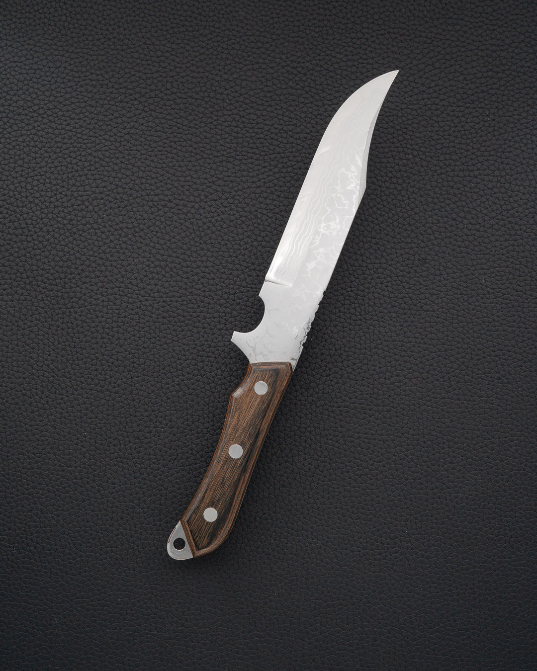SEKI KANETSUNE Seseragi Damascus Blue Steel Jaktkniv 125 mm