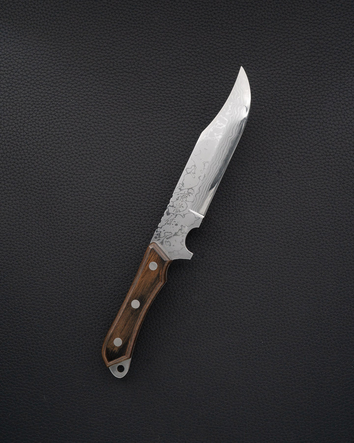 SEKI KANETSUNE Seseragi Damascus Blue Steel Jaktkniv 125 mm