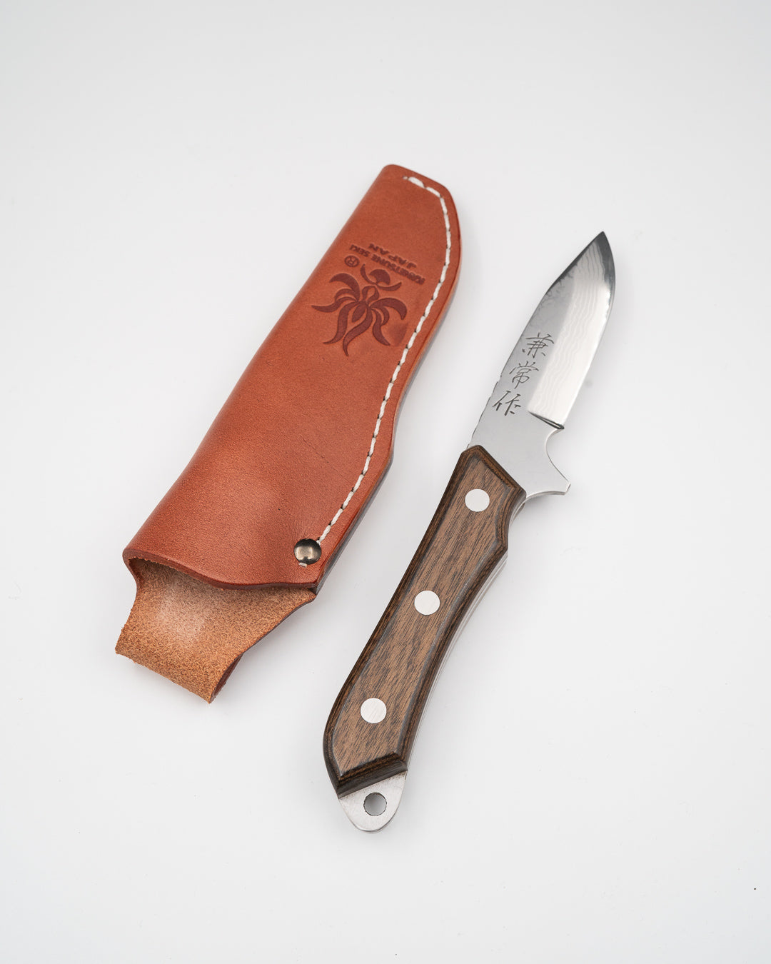 SEKI KANETSUNE Seseragi Damascus Blue Steel Turkniv 70 mm