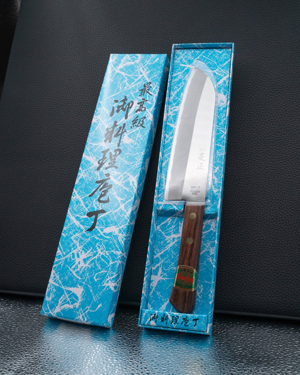SHIBAMASA V5 Santoku 170 mm tomatosharp