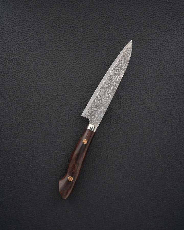 SHIGEKI TANAKA SG2 Damascus Ironwood Petty 135 mm