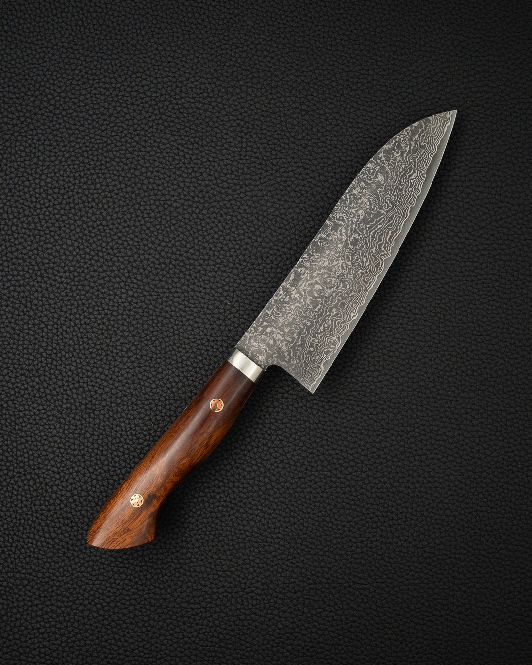 Kokkekniv 165 mm, SHIGEKI TANAKA SG2 Damascus Ironwood Santoku Shigeki Tanaka