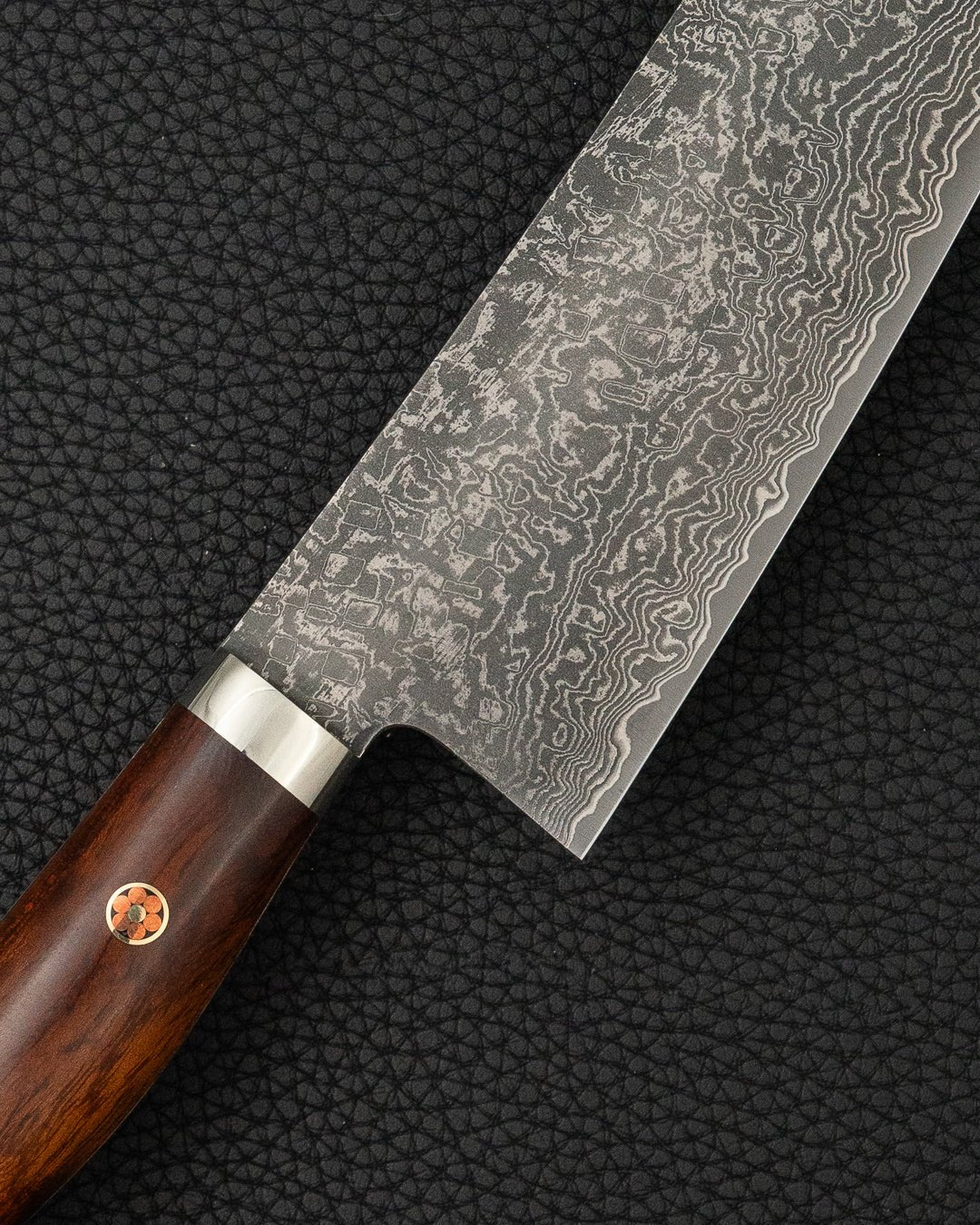 Kokkekniv 165 mm, SHIGEKI TANAKA SG2 Damascus Ironwood Santoku Shigeki Tanaka