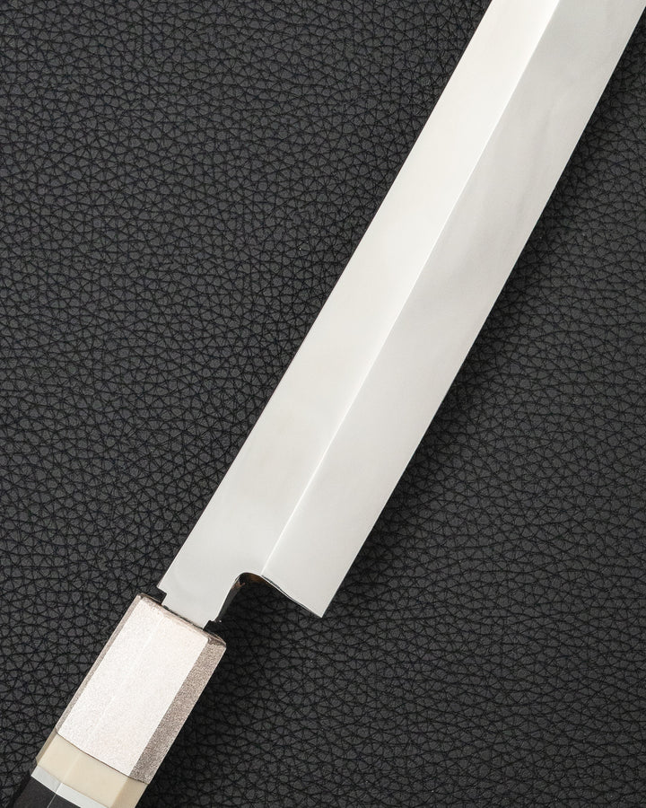 Yanagiba 390 mm, SAKAI TAKAYUKI Honyaki Mirror Kiritsuke Zangetsu tomatosharp