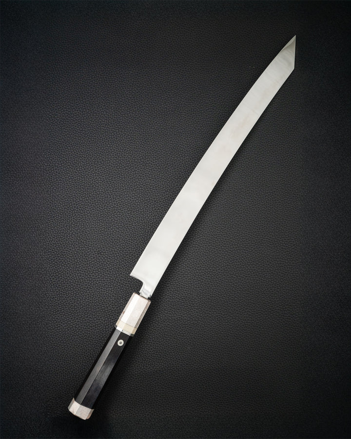 Yanagiba 390 mm, SAKAI TAKAYUKI Honyaki Mirror Kiritsuke Zangetsu tomatosharp