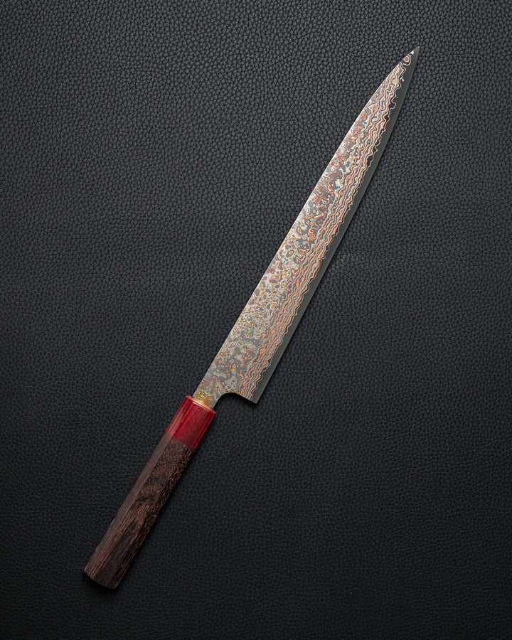 TAKESHI SAJI Rainbow Damascus Sujihiki 270 mm