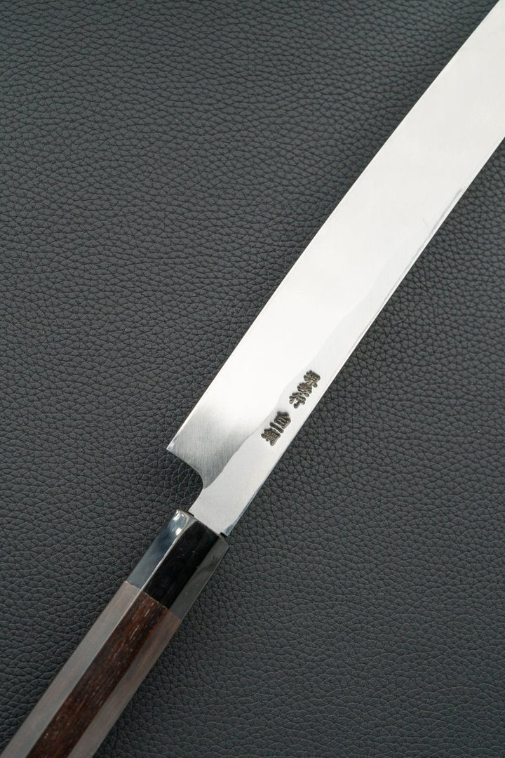 Sakai Takayuki Zangetsu Byakko Mirror Sakimaru Takohiki 390 mm tomatosharp
