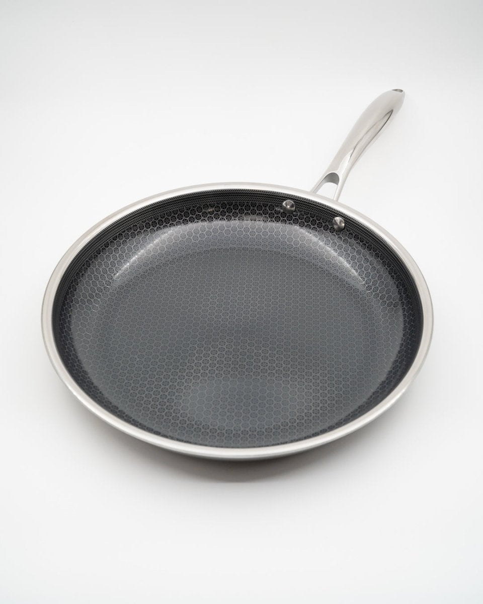 HEXCLAD Sett med 3 panner og 1 wok, 3 lokk tomatosharp